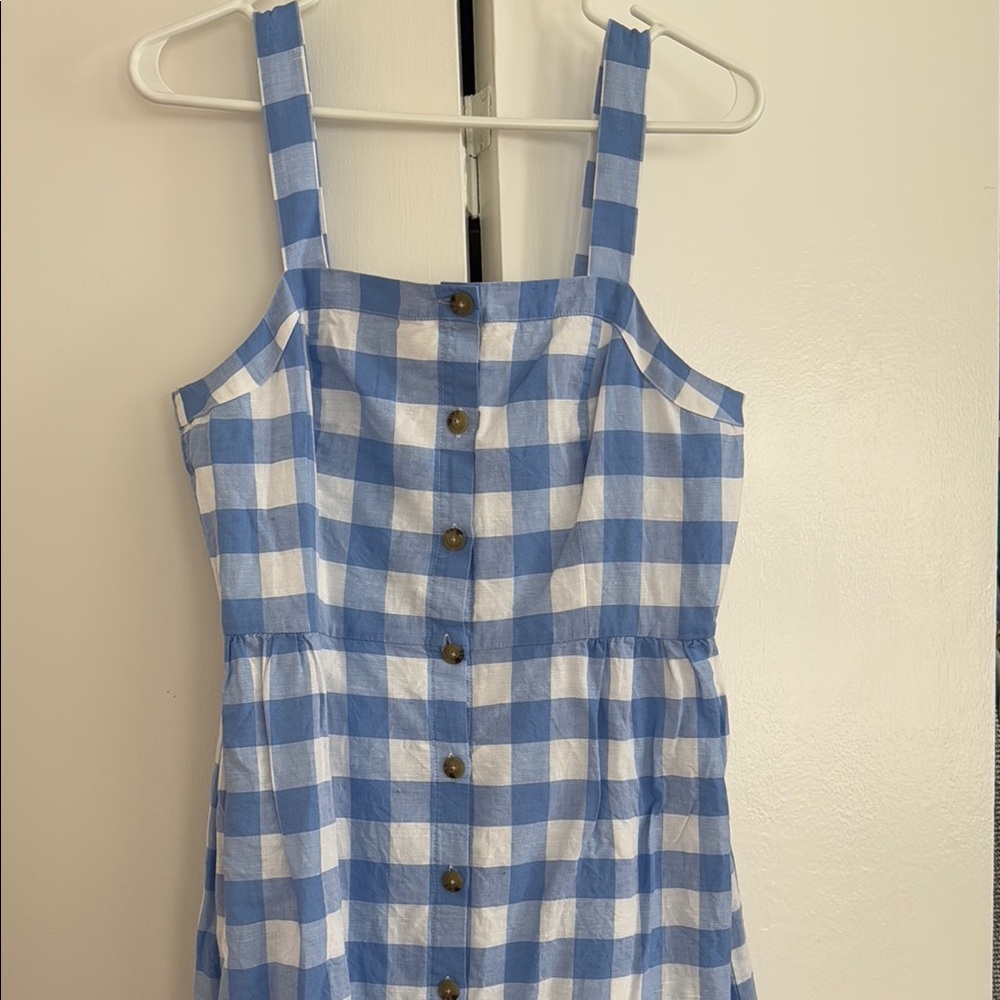 Blue and White Checkered Dress